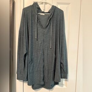 Hooded Zip-Up Cardigan